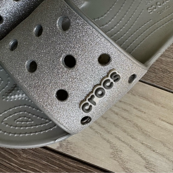 Crocs Unisex Classic Glitter Slides | Size: W10 M8 | Excellent Condition - Picture 4 of 8